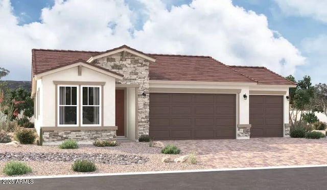 view of front of house featuring a garage