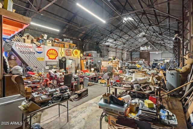 14 Black Knob Vw, Bisbee, AZ 85603 - misc room with vaulted ceiling, concrete flooring, and a workshop area