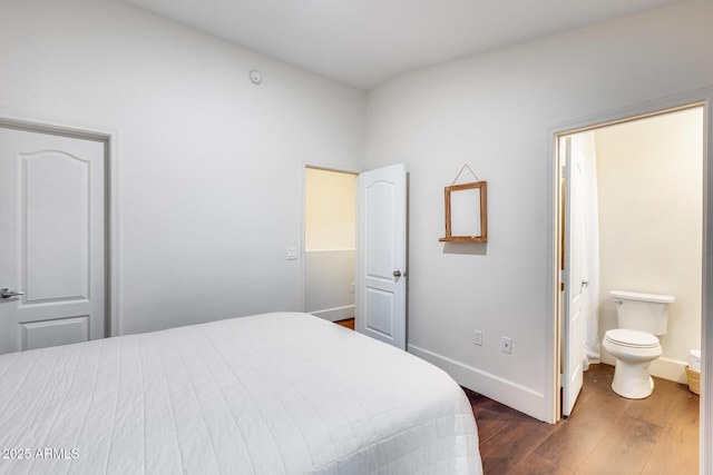 2402 E 5th St Unit 1742, Tempe, AZ 85288 - bedroom featuring dark hardwood / wood-style floors and connected bathroom