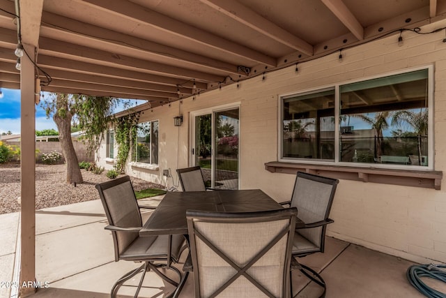 9265 E Kalil Dr, Scottsdale, AZ 85260 - view of patio / terrace featuring outdoor dining space