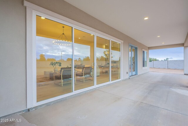 view of patio with fence