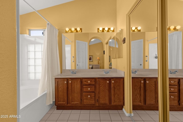 16002 E Gleneagle Dr, Fountain Hills, AZ 85268 - full bath featuring tile patterned floors and double vanity