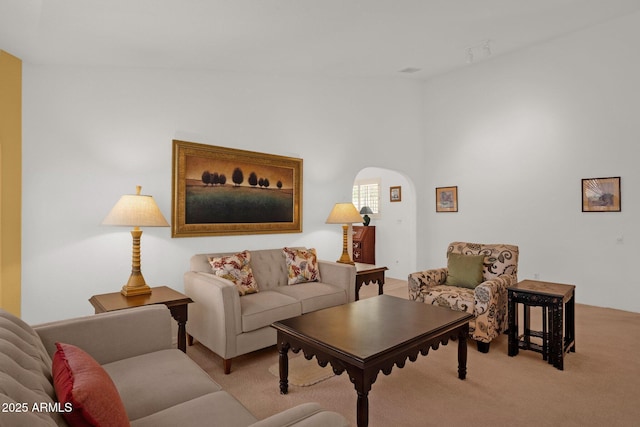 16002 E Gleneagle Dr, Fountain Hills, AZ 85268 - carpeted living room with arched walkways