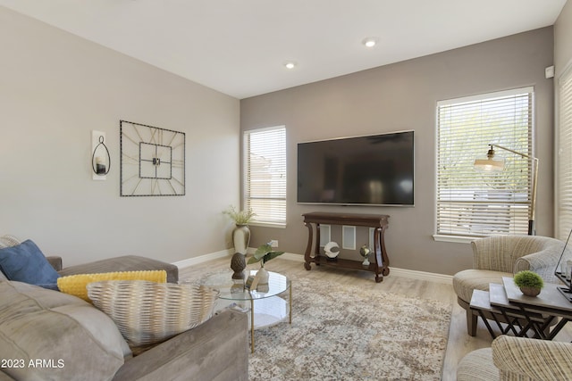 29771 N 67th St, Scottsdale, AZ 85266 - living area featuring recessed lighting, baseboards, and wood finished floors