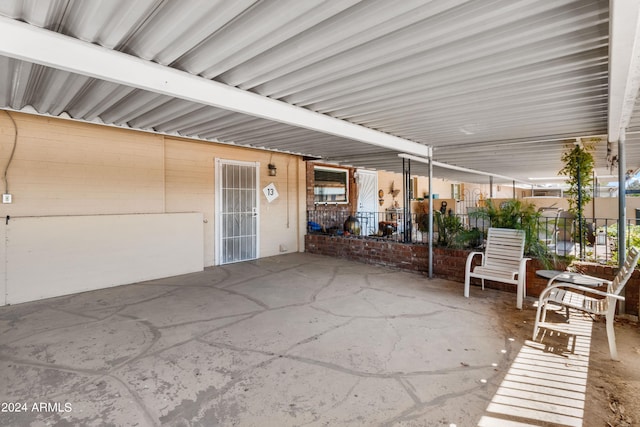 view of patio / terrace featuring fence