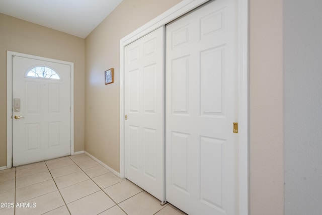 view of tiled foyer