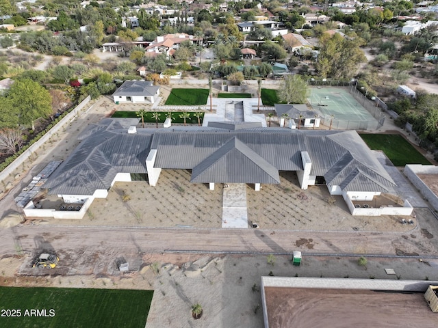 aerial view featuring a residential view