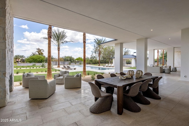 view of dining area