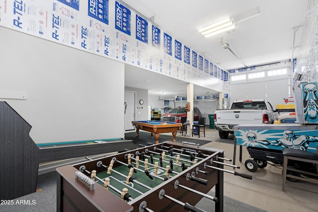 playroom with pool table