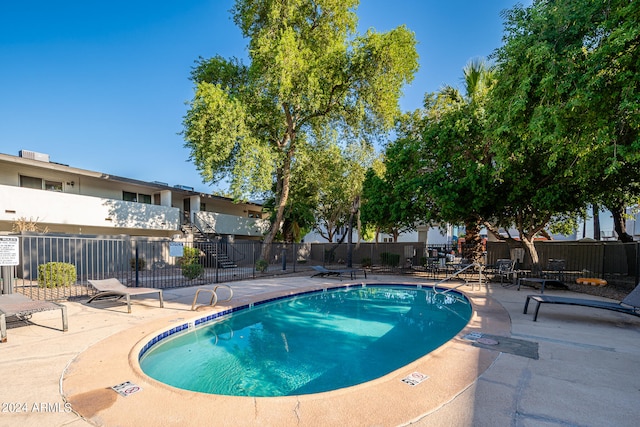 view of pool with a patio area