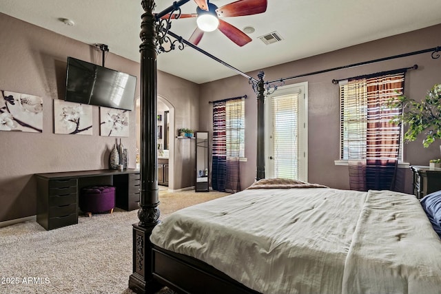 891 W Palo Brea Dr, Litchfield Park, AZ 85340 - bedroom with baseboards, visible vents, and light carpet