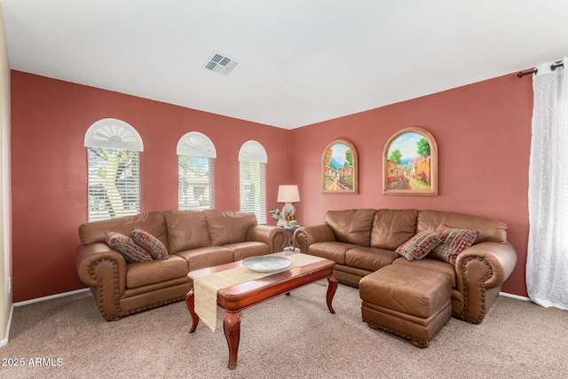 view of carpeted living room