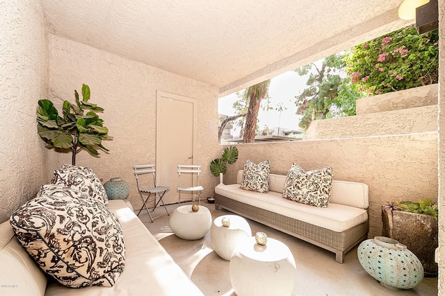 view of patio with an outdoor hangout area