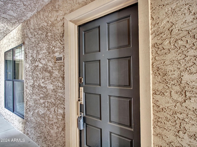 view of doorway to property