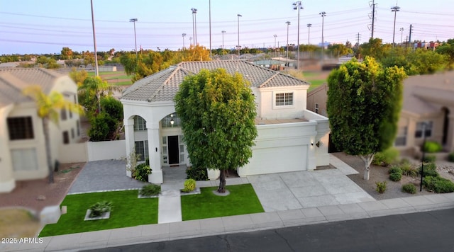 view of front of home featuring a garage