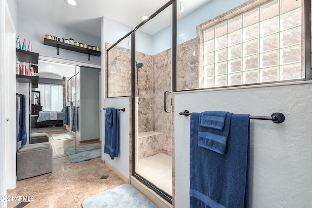 bathroom with walk in shower