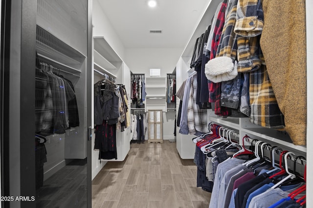 view of walk in closet