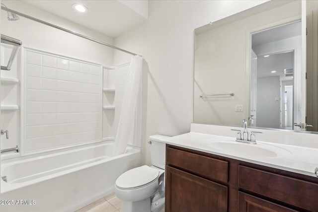 22987 E Pummelos Rd, Queen Creek, AZ 85142 - full bath featuring shower / tub combo, vanity, and toilet