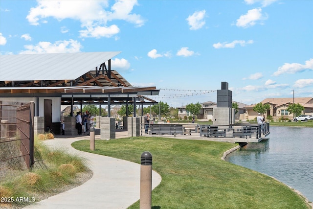 22987 E Pummelos Rd, Queen Creek, AZ 85142 - dock area featuring a water view and a yard