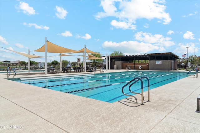 22987 E Pummelos Rd, Queen Creek, AZ 85142 - pool featuring a patio area and fence