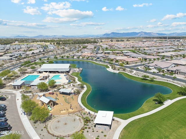 22987 E Pummelos Rd, Queen Creek, AZ 85142 - bird's eye view with a water and mountain view and a residential view
