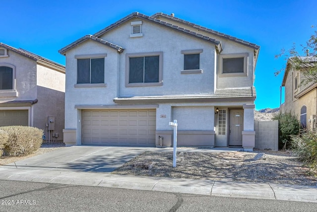 view of front of house featuring a garage