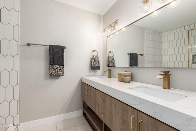 1920 N Cavalier Dr, Tempe, AZ 85288 - full bathroom featuring double vanity and tile patterned flooring