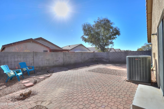 view of patio with central air condition unit