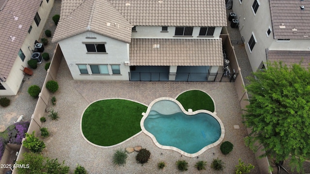 21472 E Saddle Ct, Queen Creek, AZ 85142 - view from above of property featuring a pool area