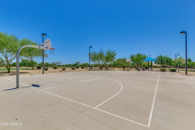 view of basketball court