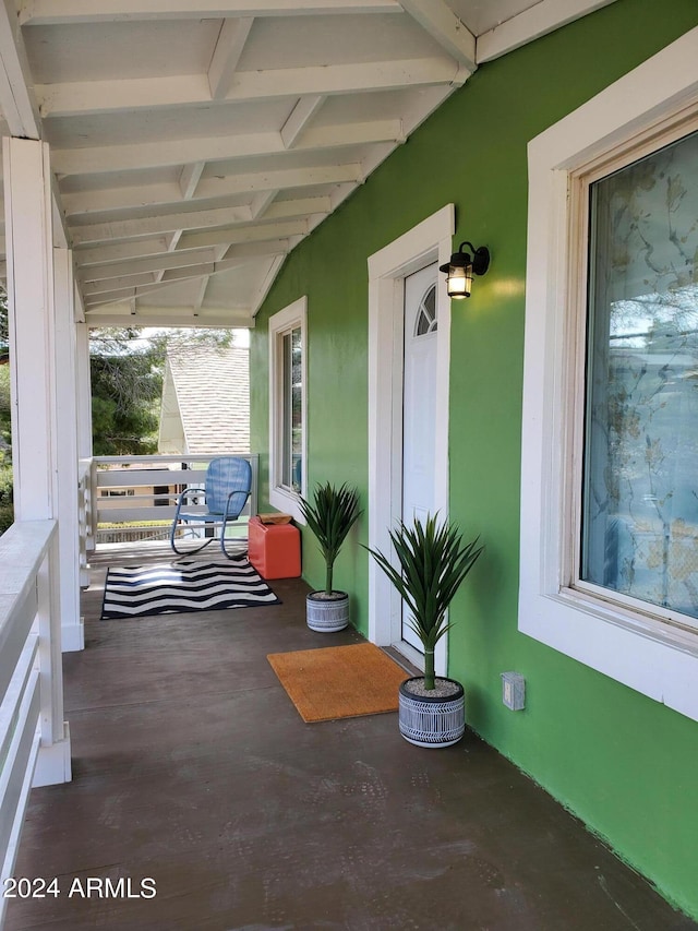 view of patio / terrace featuring covered porch