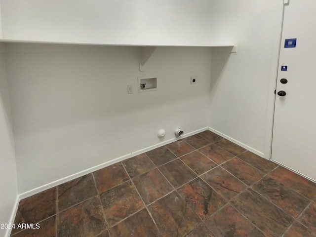 clothes washing area featuring electric dryer hookup, hookup for a gas dryer, and hookup for a washing machine