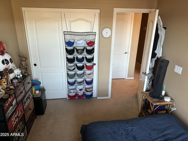 bedroom featuring carpet flooring