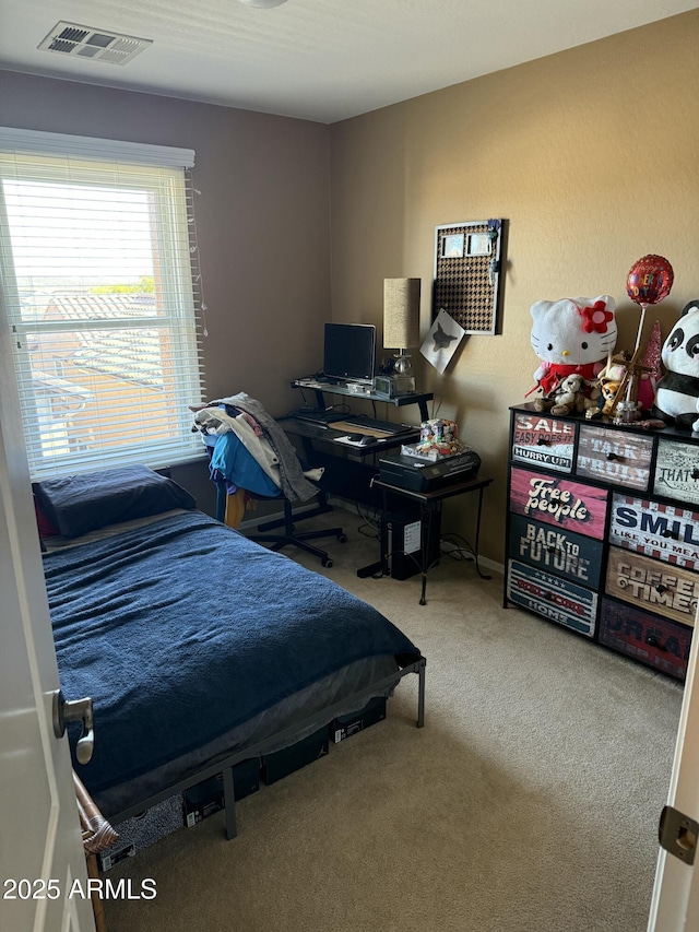 view of carpeted bedroom