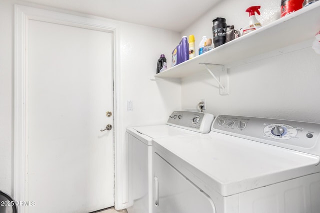 laundry area with washer and clothes dryer