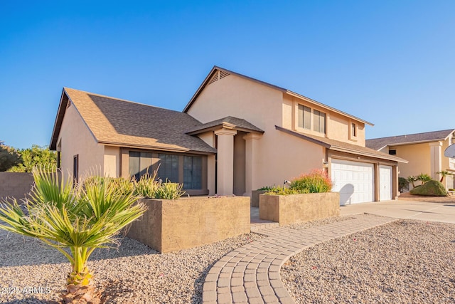 view of front of house featuring a garage