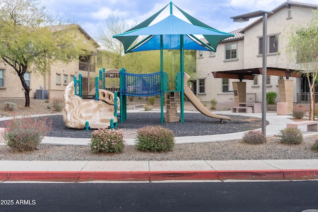 community playground with central air condition unit