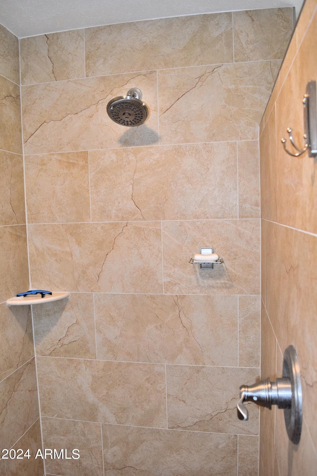 interior space featuring a tile shower