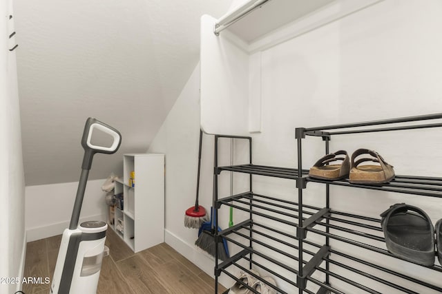 interior space featuring wood finished floors