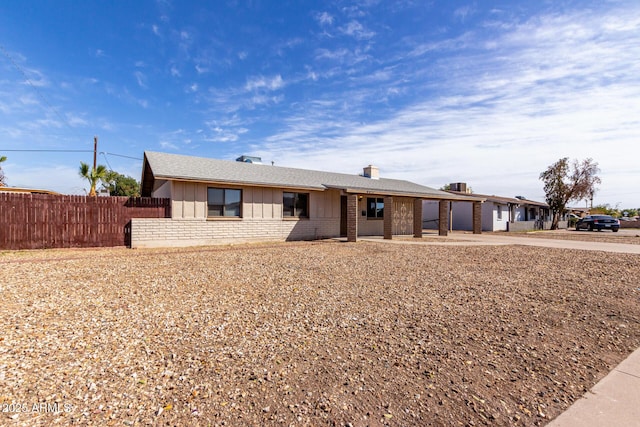 view of ranch-style home