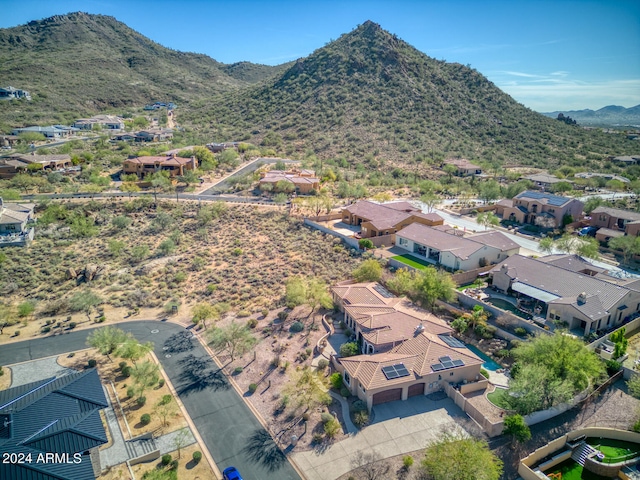 bird's eye view featuring a mountain view