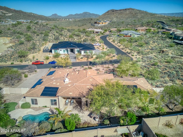 aerial view featuring a mountain view