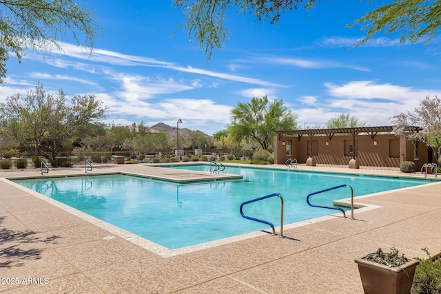 view of pool with a patio area