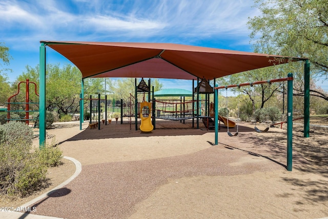 view of jungle gym