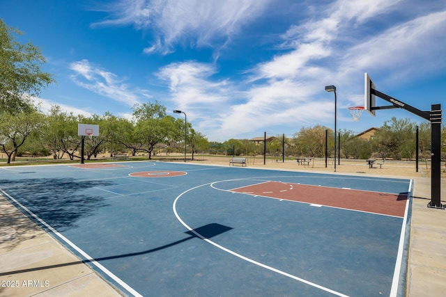 view of basketball court