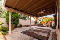 view of patio / terrace with ceiling fan