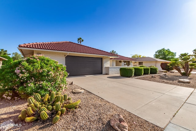 view of front of home featuring a garage