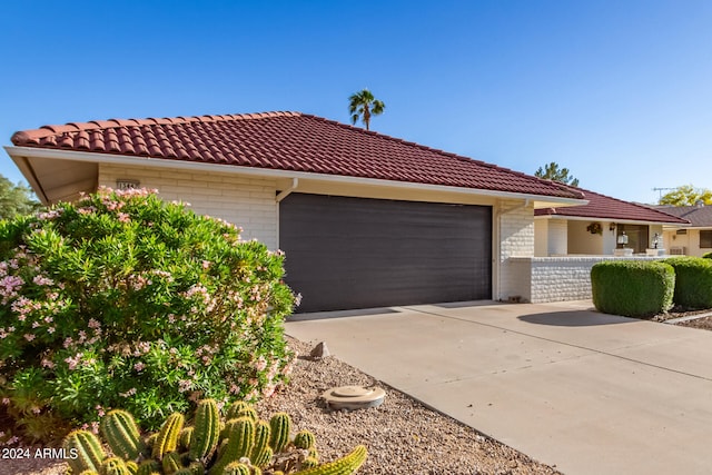 view of front facade with a garage