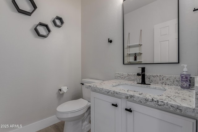 742 W Vineyard Plains Dr, San Tan Valley, AZ 85143 - half bath featuring vanity and wood finished floors