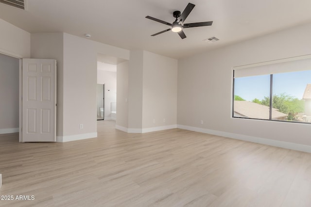 742 W Vineyard Plains Dr, San Tan Valley, AZ 85143 - unfurnished room with light wood-style flooring, ceiling fan, and a smoke detector